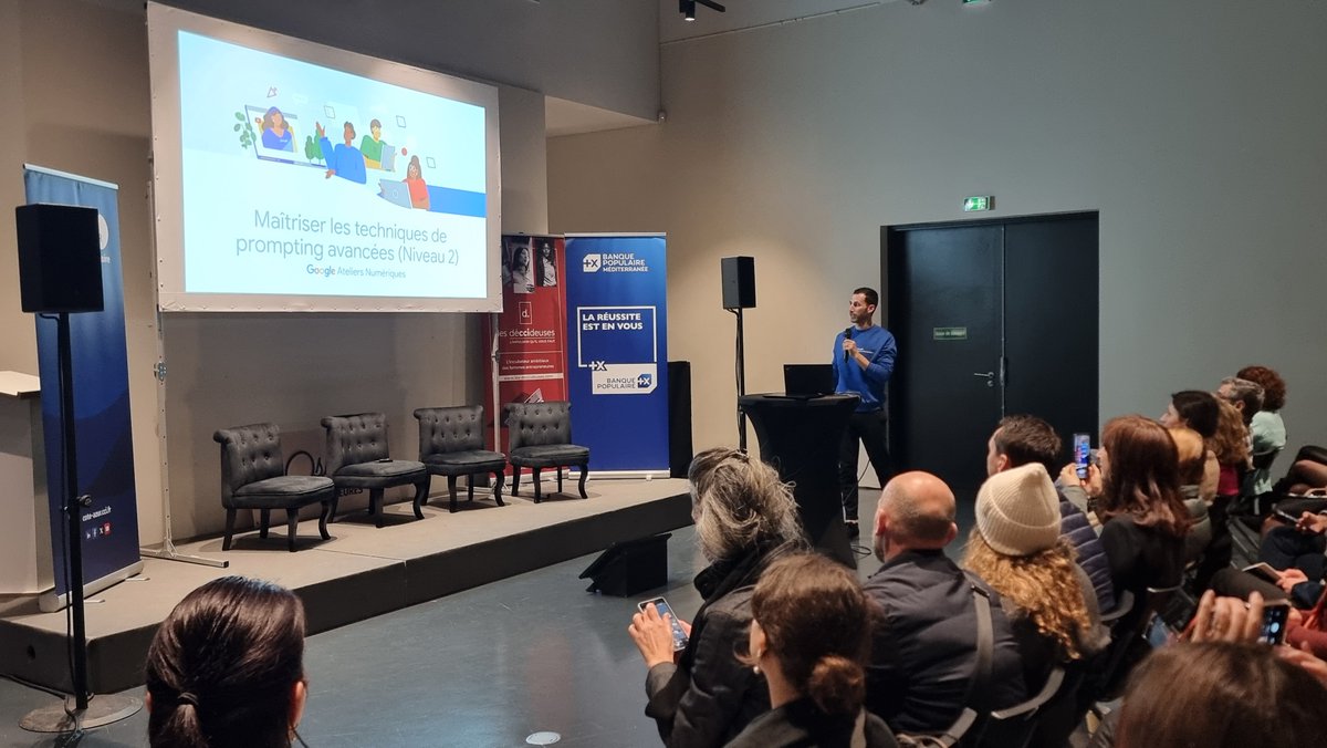 CCIpresse06's tweet photo. [LIVE PRESSE #CCI06] 🔎 Zoom sur les ateliers  𝐎𝐒𝐄, 𝐥𝐞 𝐜𝐞𝐫𝐜𝐥𝐞 𝐁𝐮𝐬𝐢𝐧𝐞𝐬𝐬 𝐝𝐞𝐬 𝐄𝐧𝐭𝐫𝐞𝐩𝐫𝐞𝐧𝐞𝐮𝐫𝐞𝐬@MuseeduSport 
pour "maîtriser les techniques de prompting avancées" avec @GoogleFR, "Force Mentale et Équilibre" ...
#CCI06 #EntrepreneuriatauFéminin https://t.co/aWV1HsEWrv