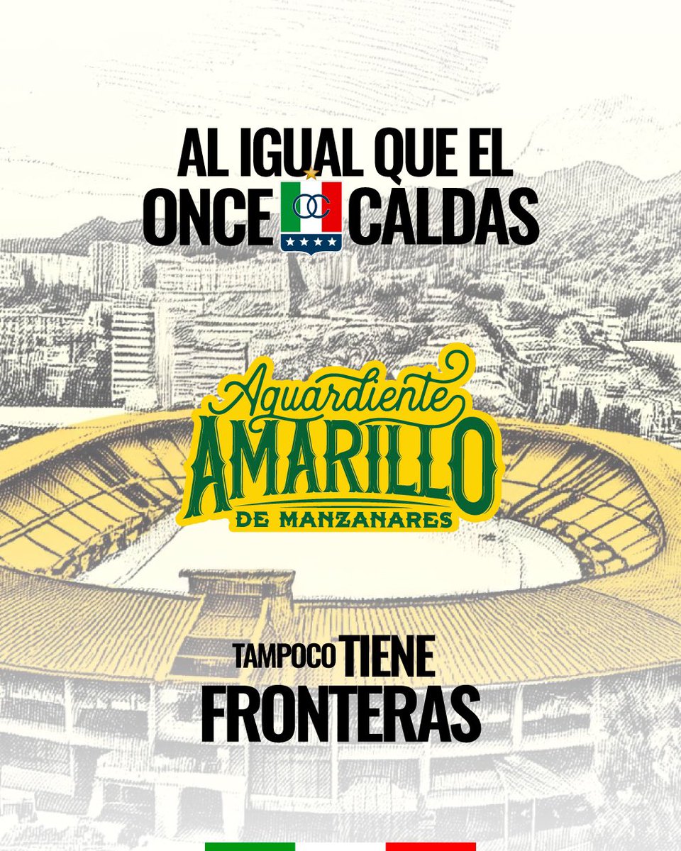 ¡Nuestro equipo del alma no tiene fronteras y nuestro patrocinador AGUARDIENTE AMARILLO DE MANZANARES tampoco! 🌎⚽️

Celebramos juntos la pasión que nos une, sin barreras. Gracias por apoyarnos y por demostrar que la grandeza no entiende de límites. 🔥

¡Sigamos construyendo