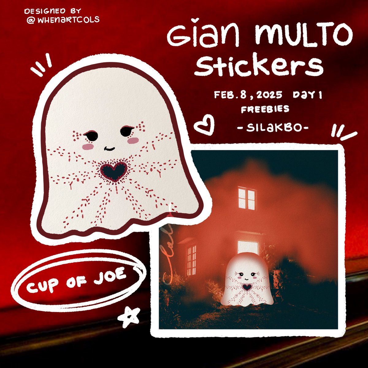 whenartcols's tweet photo. COJ Silakbo Day 1 Freebies 👻

- ig like or rt? 🍷
- 1:1 ratio, limited quantity 
- loc &amp; time tba, or maybe pag nakasalubong ko na lang kayo, or sa seat! patron section ko 🌹

#COJSilakboTheConcert #SilakboCOJ @cupofjoemusic https://t.co/YrhTOMpXmZ