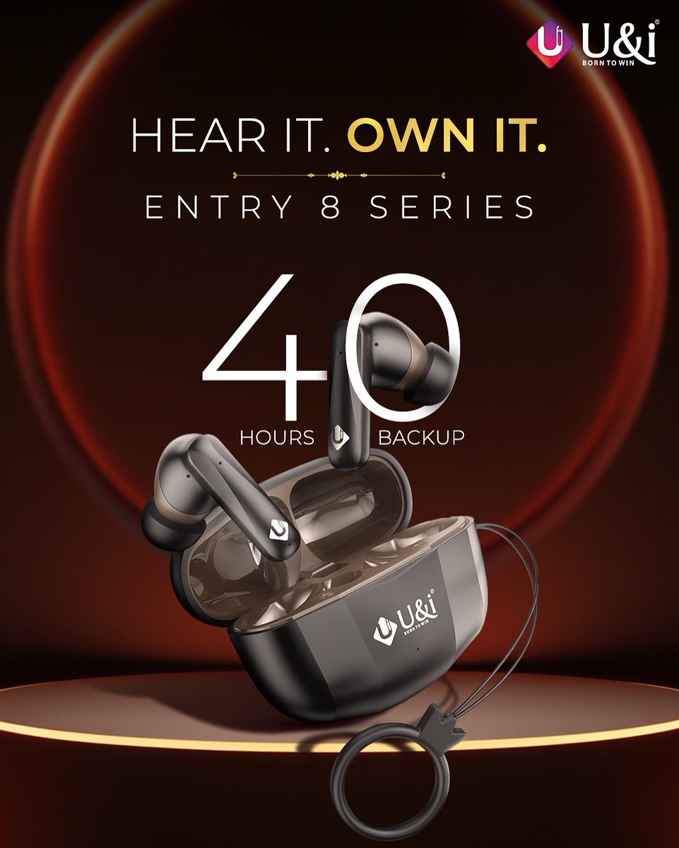 Cut the cords, not the sound. Experience music without limits—vibrant, electrifying, and completely untethered.

#EntrySeries8 #UandiEarbuds #UandiProducts