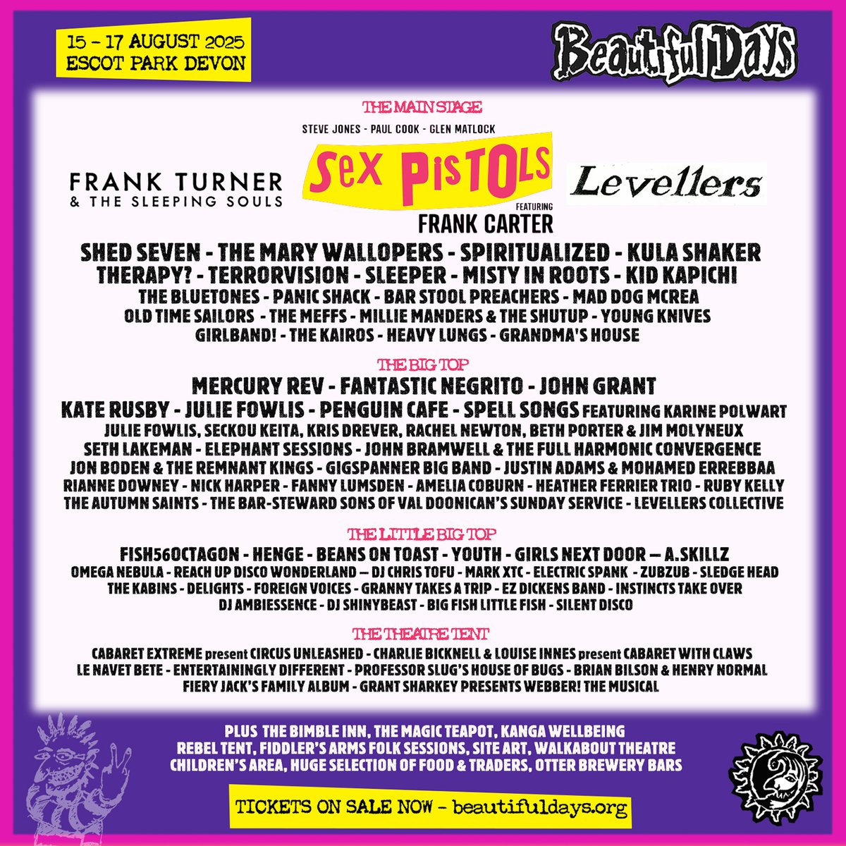 This summer is gonna be a good one.

See you at Beautiful Days Festival on the main stage
