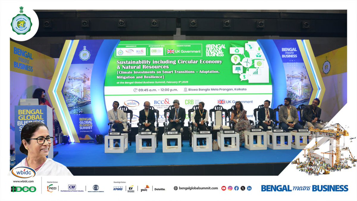 Bengal Global Summit (@bengalsummit) on Twitter photo The Session on Sustainability, Circular Economy & Natural Resources on Day 2 of the 8th Bengal Global Business Summit underscored the importance of investment and the adoption of multi-modal infrastructure to drive circular economy and sustainable growth for both the State and The Session on Sustainability, Circular Economy & Natural Resources on Day 2 of the 8th Bengal Global Business Summit underscored the importance of investment and the adoption of multi-modal infrastructure to drive circular economy and sustainable growth for both the State and