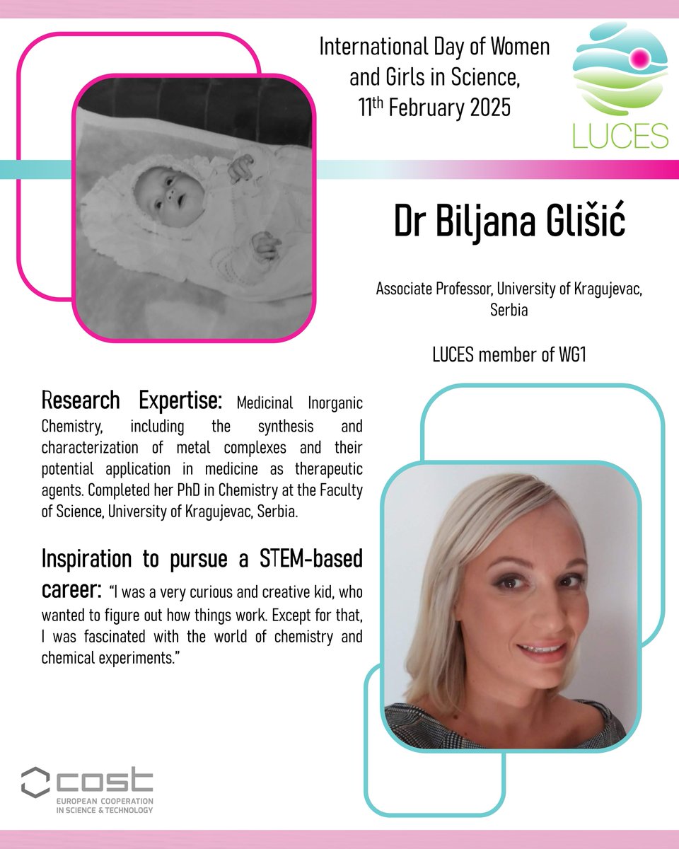 Highlighting some of the incredible women of LUCES Cost Action in the run up to this International Day of Women and Girls in Science Day! (Post 1 of 4) #WomenInScience #LUCEScostaction <a href="/COSTprogramme/">COST</a>