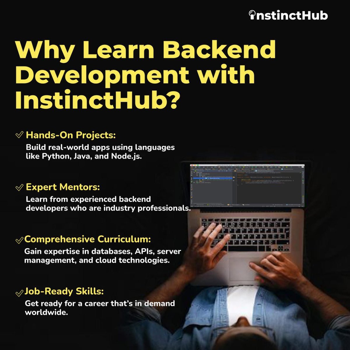 InstinctHub's tweet photo. Unlock your potential in Backend Development! ππ»
Join our cohort starting March 4th (weekdays) or March 8th (weekends)!
π
Learn from experts & build scalable apps.
DM us at 08162880409
.
.
.
.
#BackendDevelopment #TechCareers #InstinctHub" https://t.co/CquDv1kltN