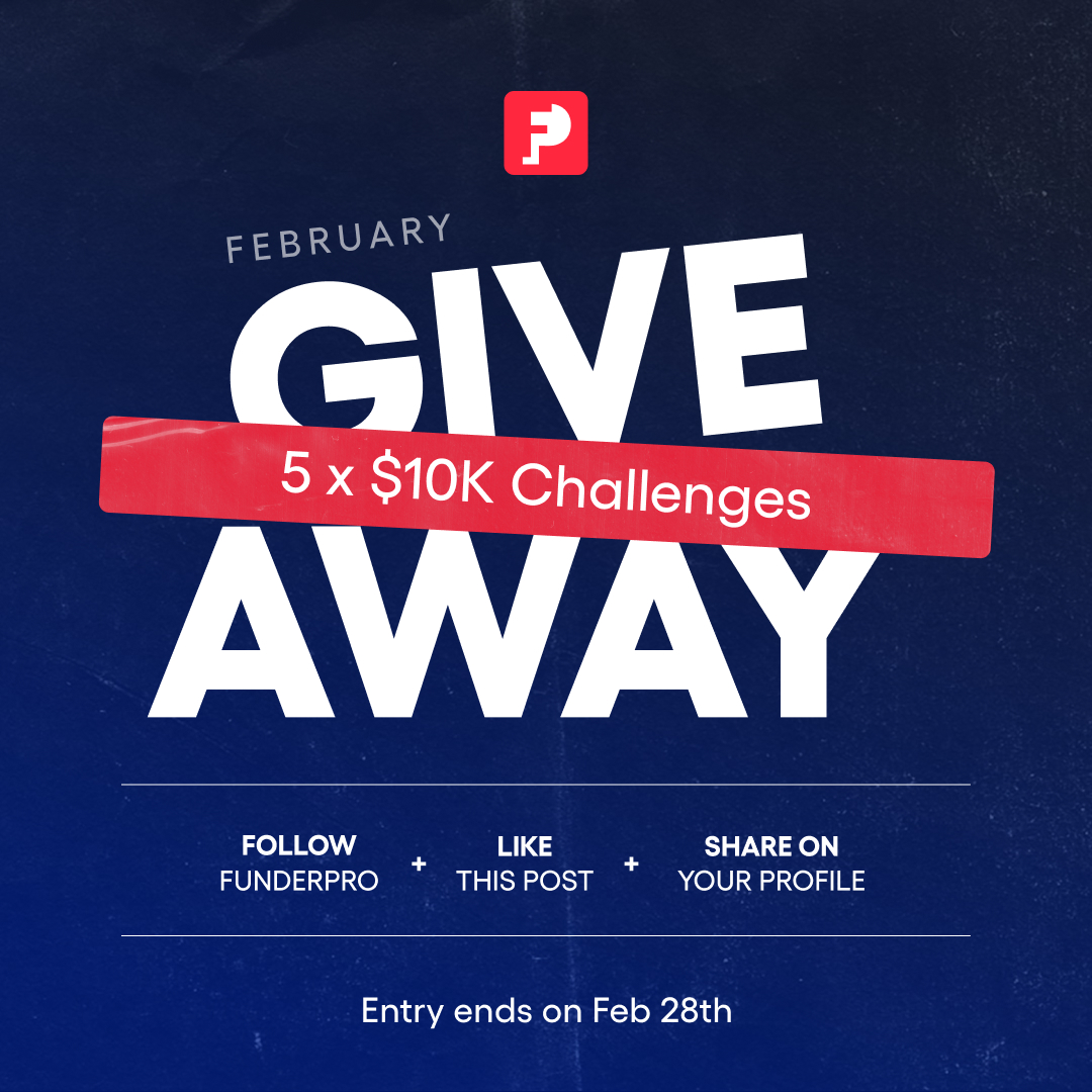 🎉 Our February challenge giveaway is here!! 🎉

We’re giving away 5 x $10K Challenges!

Here’s how to enter:
1️⃣ Follow 
@FunderProfX

2️⃣ Like this post ❤️
3️⃣ Repost on your profile 🔁
🚨 Giveaway ends 28th of February! – Don’t miss your chance! 🚨