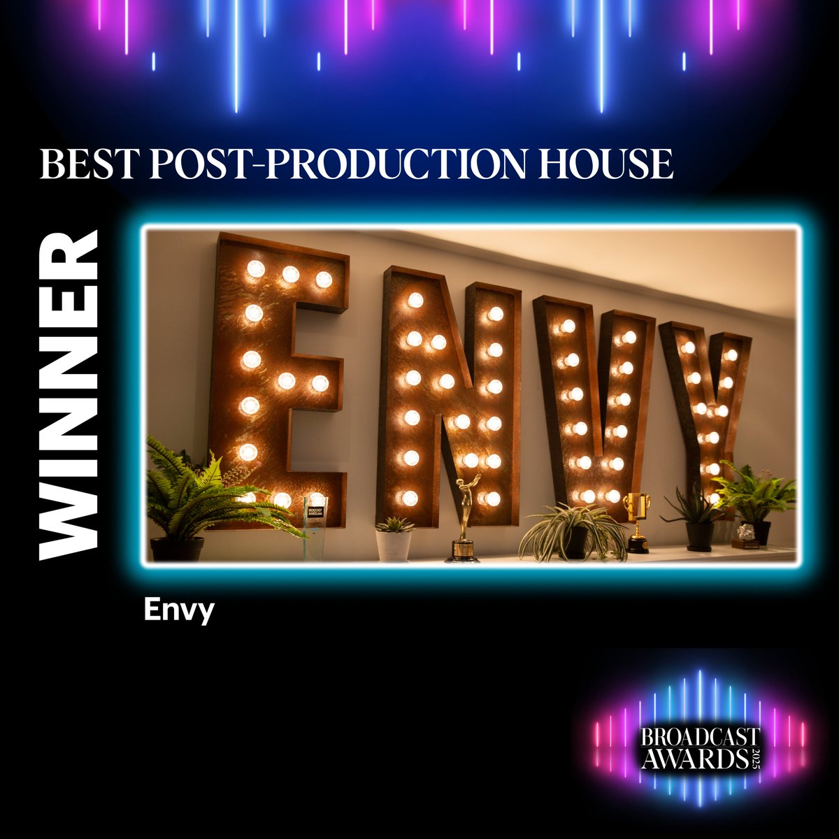 🏆 We are thrilled to have been named Best Post Production House at the 2025 <a href="/BroadcastAwards/">Broadcast Awards</a>. Well done to all of this years winners including our clients <a href="/studiolambert/">Studio Lambert</a>, <a href="/storyfilms_tv/">Story Films</a>, <a href="/TheGardenTV/">TheGardenProductions</a>, <a href="/blastfilms/">Blast! Films</a> &amp; <a href="/LoveProductions/">Love Productions</a>.

Read the full story: bit.ly/4gxAZqd