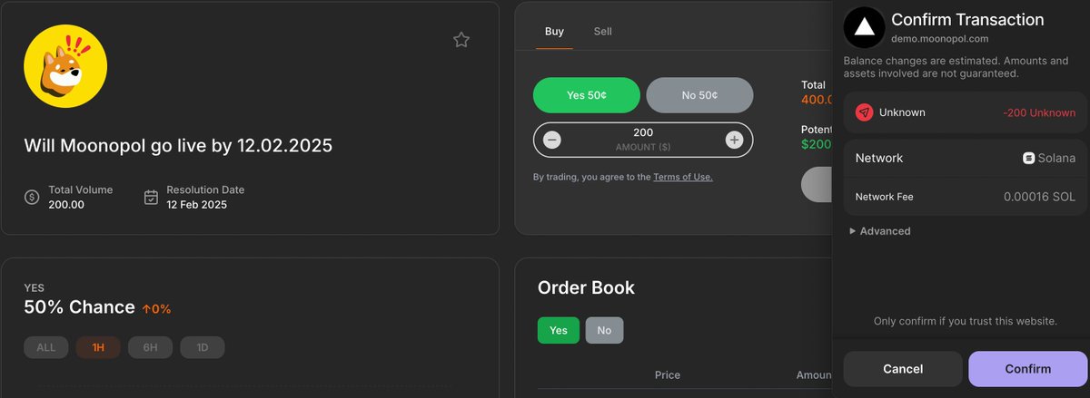 moonopolcom's tweet photo. 🔒 Your Funds, Your Control – Always 🔒

We never hold user funds. Our smart contract manages everything transparently:

✅ No deposits, no site balances – funds stay in order vaults
✅ Shares are always sellable – trade anytime before resolution
✅ Once resolved, winners claim directly to their wallet
✅ Everything is on-chain & verifiable

💡 100% trustless and transparent.