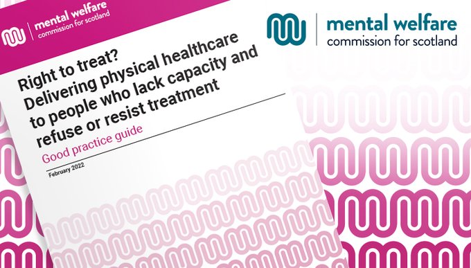 'Right to treat?' is our guide on delivering physical healthcare to people who lack capacity and refuse or resist treatment.

Read the guide here: bit.ly/3JM2fBb
