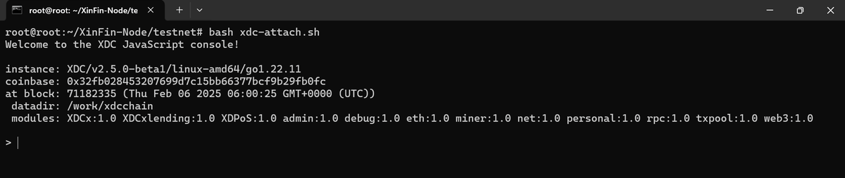 rushabh96975767's tweet image. 🌟 XDC Network Node Upgrade 🌟

We've successfully upgraded our nodes to the latest version in preparation for the upcoming EIP-1559 update on the @XDC_Network_  Apothem Testnet. Get ready for an enhanced transaction experience! 🚀 

#XDCNetwork #EIP1559 #NodeUpgrade