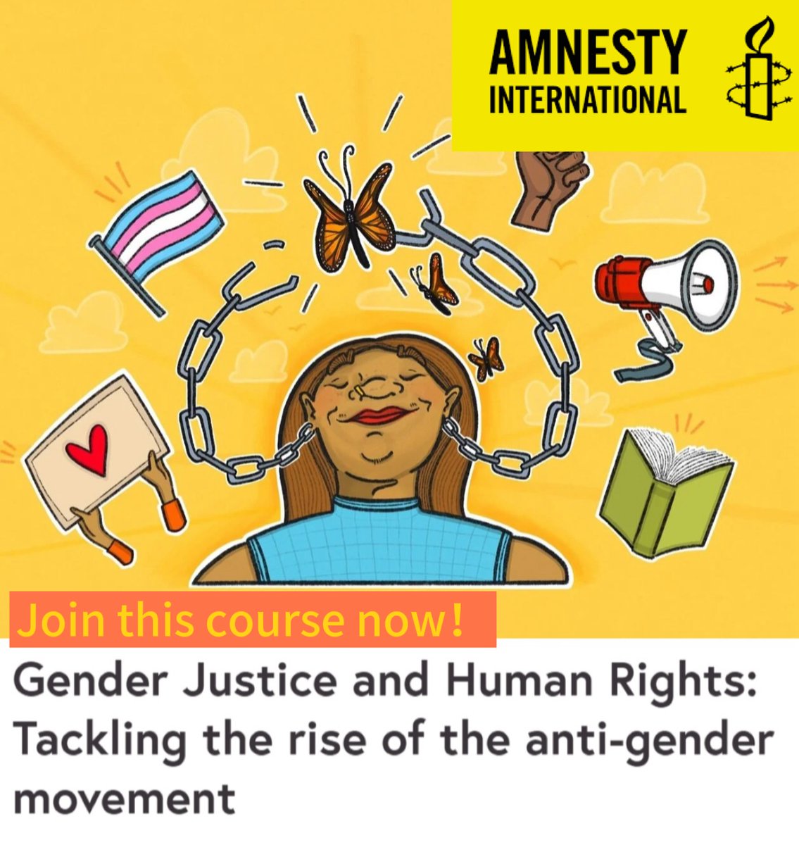 opportunitiesfy's tweet image. 🚨 Free Online Course: Gender Justice &amp;amp; Human Rights! 🌍✊Learn to challenge gender discrimination with expert-led lessons &amp;amp; a global community. Self-paced &amp;amp; open to all! 
📅 Enroll anytime! 
🔗wp.me/p23f03-cLs

#GenderJustice #HumanRights #FutureLearn