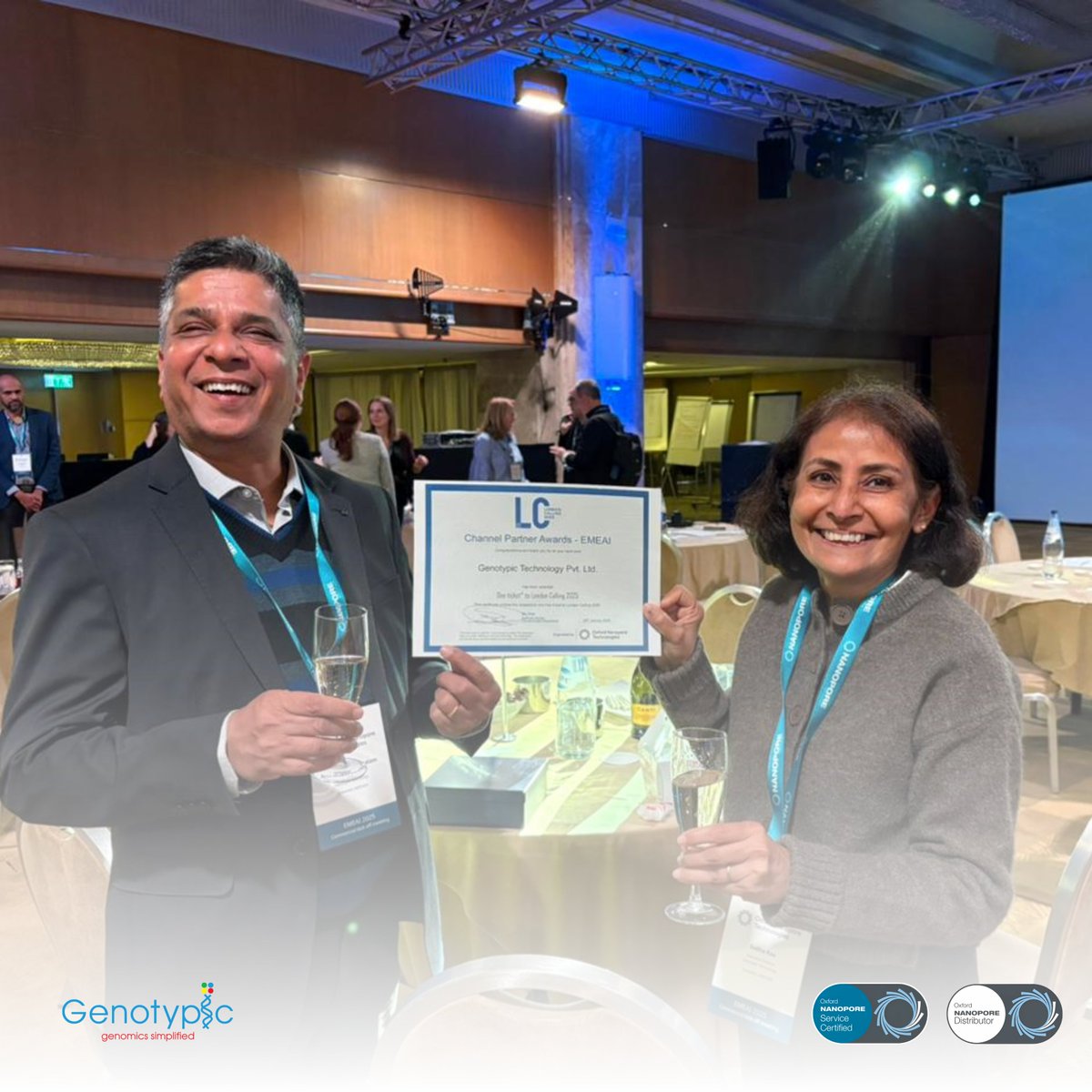 GenotypicTech's tweet image. @GenotypicTech Wins &quot;Best Marketing Campaign in 2024&quot;! 🏆

Thrilled to receive this global recognition at the @nanopore Commercial Kickoff 2025 in Greece! 🎉
Thank you, @nanopore , for your trust &amp;amp; collaboration!

Here’s to pushing genomics forward in 2025! 🚀✨