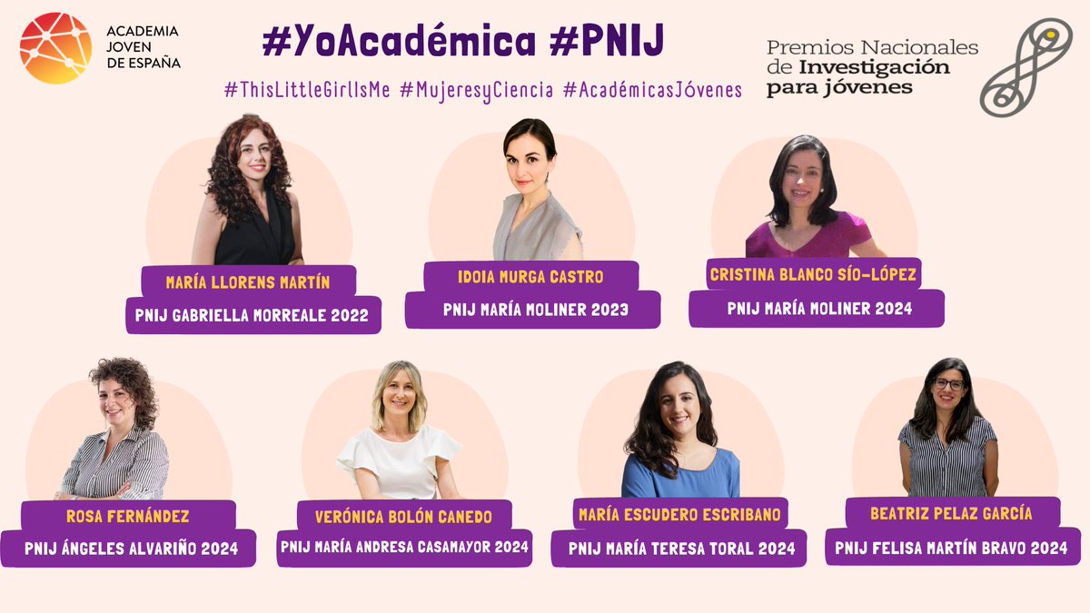 Los Premios Nacionales de Investigación para Jóvenes reconoce la calidad de la investigación que se realiza en España, y ayuda a dar visibilidad a la ciencia y a al personal científico.
Hoy os presentaremos referentes femeninos que han recibido este importante reconocimiento.