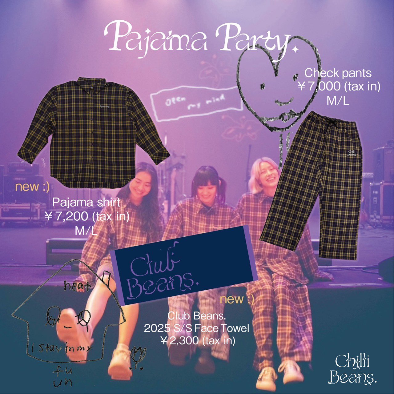チリビ Tシャツ Lサイズ タオル Chili Beans. チリビーンズ