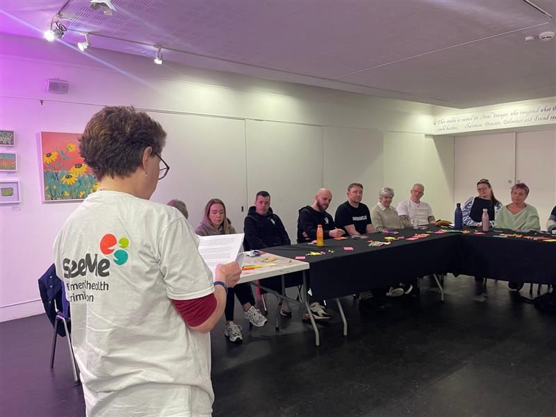 Amazing turnout in Peebles for our volunteer's #TimeToTalk Day event.

Participants got the chance to stretch their creative muscles and have meaningful conversations about mental health.

👏  Well done Bridget and Chik!