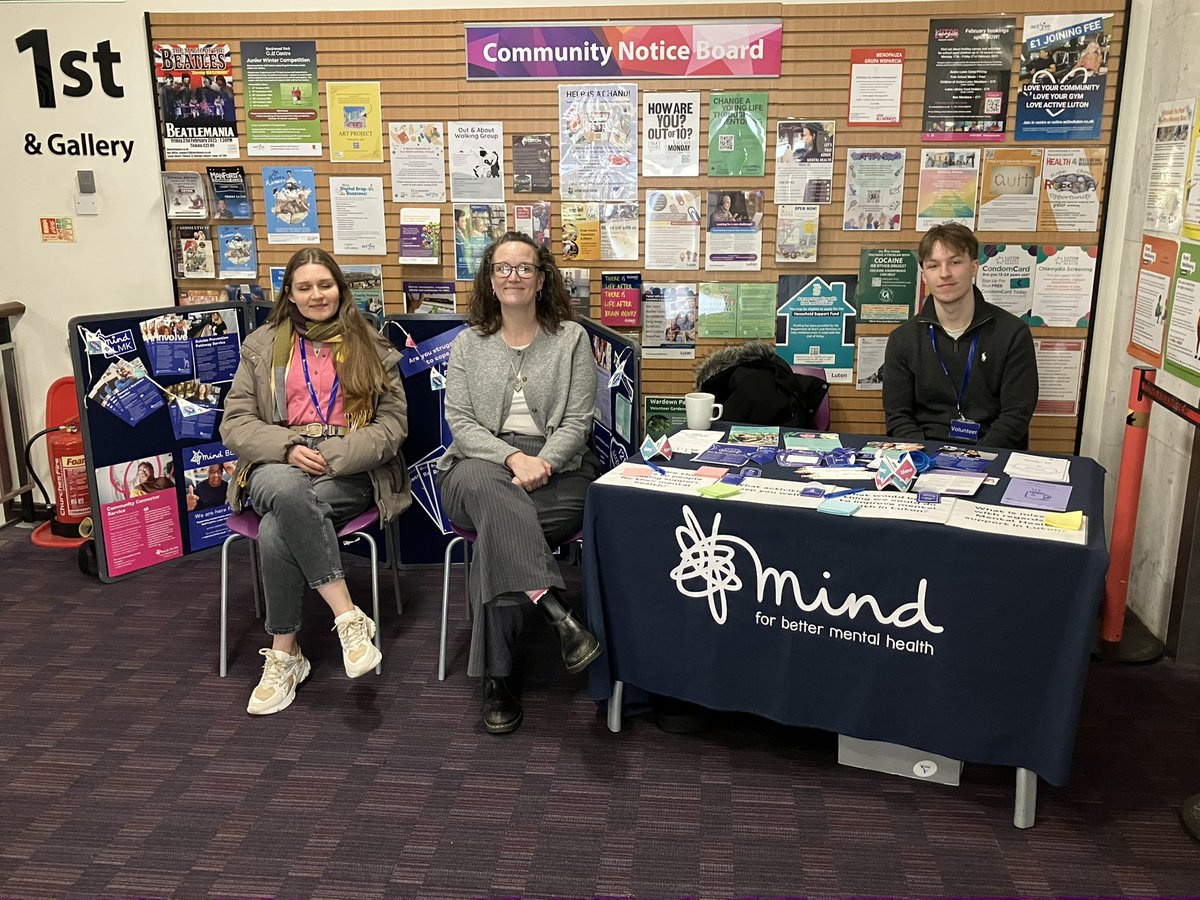 Great having <a href="/MindCharity/">Mind</a> at Luton Central Library on Time To Talk Day to encourage conversations regarding mental health support in our town 👏👍

<a href="/LutonLibraries/">Luton Libraries</a> 

#Luton #TimeToTalkDay #MentalHealth #Bedfordshire