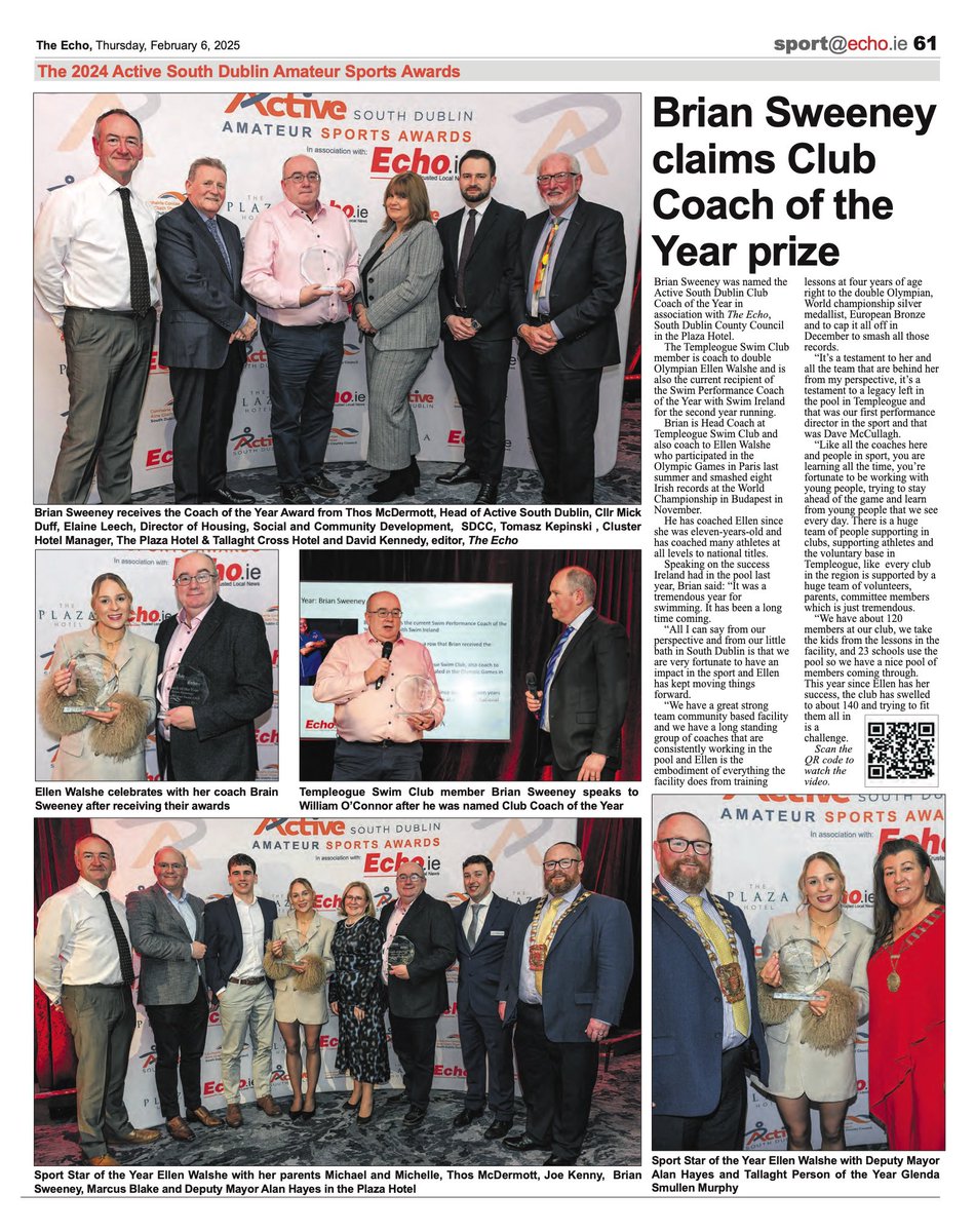 TEAMTSCSWIM's tweet image. Delighted, Grateful &amp;amp; Proud to  celebrate with @ActiveSouthDub @sdublincoco @TheEchoOnline &amp;amp; @PlazaTallaght in recognition of @walsheellen &amp;amp; @teamtsccoach &amp;amp; OUR TEAM after a tremendous  2024 Year &amp;amp; more 

#FunFastFearless #thrivingClub #greatTEAM #LocalAthletes #localsport