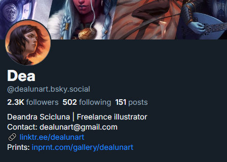 I feel less and less inclined to post here these days so if you want to see more art from me, you'll have better luck over on the other app. (I'm also active on IG and tumblr)
linktr.ee/dealunart