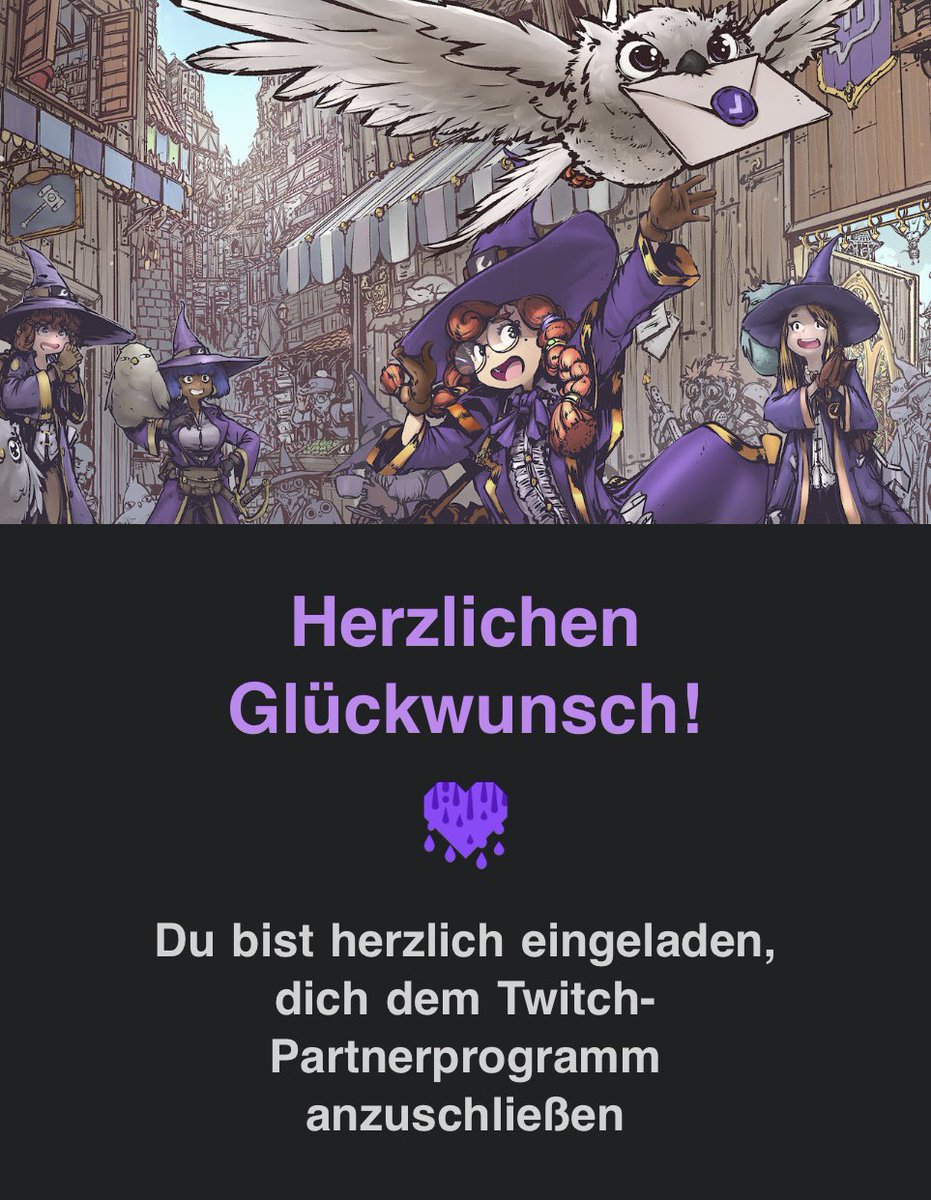 Wir sind Offizieller Twitch Partner.

Ein Traum wurde war in meinem Leben. 
Vielen Lieben Dank für den ganzen 
Support all die Jahren! ❤️🤞🏽 
 
Verfolge deine Träume &amp; Ziele!