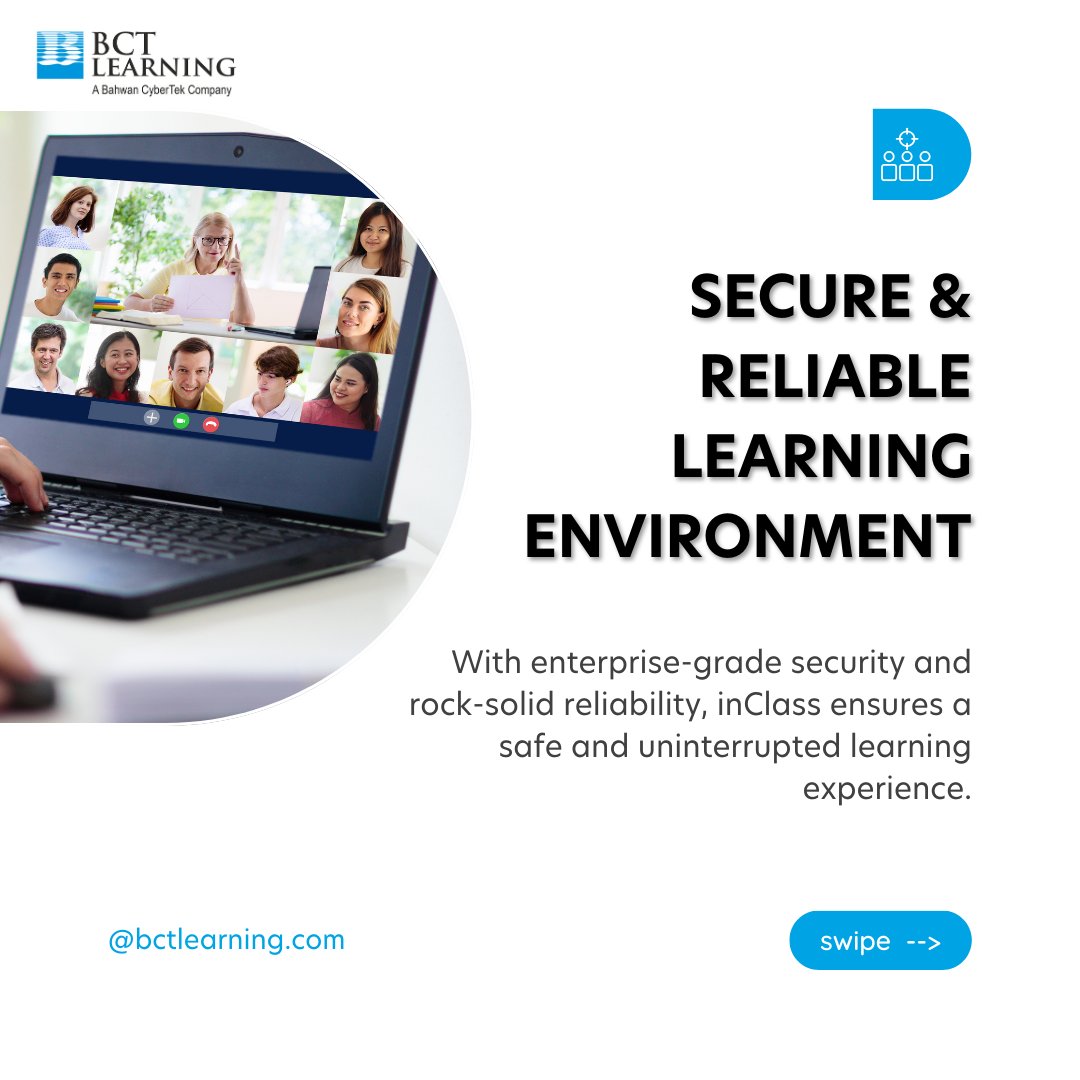 BCTLearning's tweet photo. Hybrid learning, reimagined! 
With InClass, professors &amp; admins can engage students anywhere. 📩 Ready to transform learning? Let’s talk! #HybridLearning #EdTech #FutureOfEducation #VirtualClassroom https://t.co/7fchMgRic1