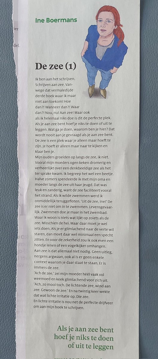 Weer een mooie column van <a href="/IBoermans/">Ine Boermans</a> in de <a href="/vprogids/">VPRO Gids</a> #zee