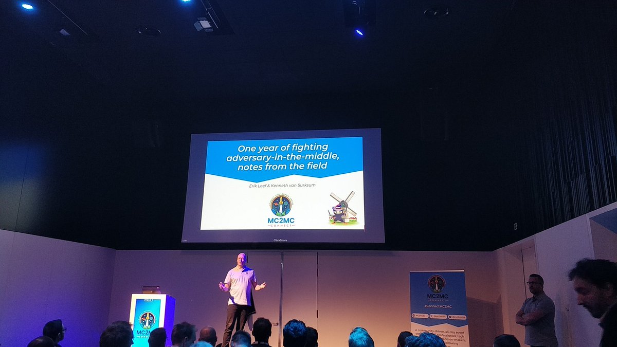 attending "one year of fighting adversary in the middle notes from the field" at #mc2mcconnect  with <a href="/erikloef/">Erik Loef [MVP]</a>  and <a href="/kennethvs/">Kenneth van Surksum - MVP</a> #mvpbuzz
