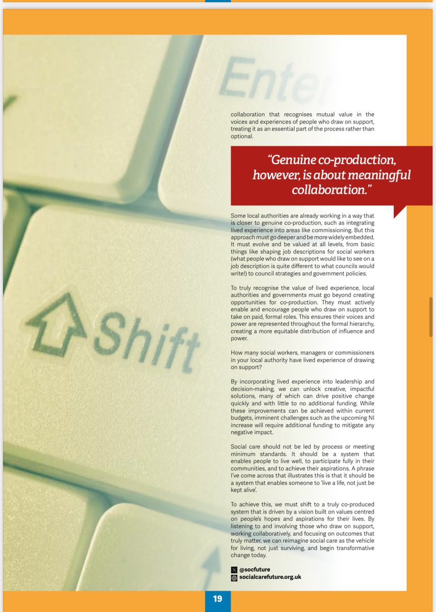 Care Talk (@caretalkmag) on Twitter photo In this issue: "How many social workers, managers or commissioners in your local authority have lived experience of drawing on support?"
๐๐ง๐๐ฒ ๐๐๐๐๐๐ <a href="/socfuture/">#socialcarefuture</a> ๐๐ ๐ฆ๐ฎ๐ฌ๐ญ ๐ฌ๐ก๐ข๐๐ญ ๐ญ๐จ ๐ ๐ญ๐ซ๐ฎ๐ฅ๐ฒ ๐๐จ-๐ฉ๐ซ๐จ๐๐ฎ๐๐๐ ๐ฌ๐ฒ๐ฌ๐ญ๐๐ฆ
bit.ly/2BdO22j PG 19 In this issue: "How many social workers, managers or commissioners in your local authority have lived experience of drawing on support?"
๐๐ง๐๐ฒ ๐๐๐๐๐๐ <a href="/socfuture/">#socialcarefuture</a> ๐๐ ๐ฆ๐ฎ๐ฌ๐ญ ๐ฌ๐ก๐ข๐๐ญ ๐ญ๐จ ๐ ๐ญ๐ซ๐ฎ๐ฅ๐ฒ ๐๐จ-๐ฉ๐ซ๐จ๐๐ฎ๐๐๐ ๐ฌ๐ฒ๐ฌ๐ญ๐๐ฆ
bit.ly/2BdO22j PG 19