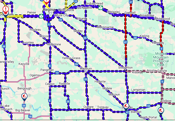 🎵🎵It's a beautiful day in the neighbourhood.....🎵🎵

Not actually. We are waking up to a blowing snow advisory and the highways are not in great shape this morning! DiscoverWeyburn has your full road report but here's a sneak peek! --Dara
discoverweyburn.com/features/road-…