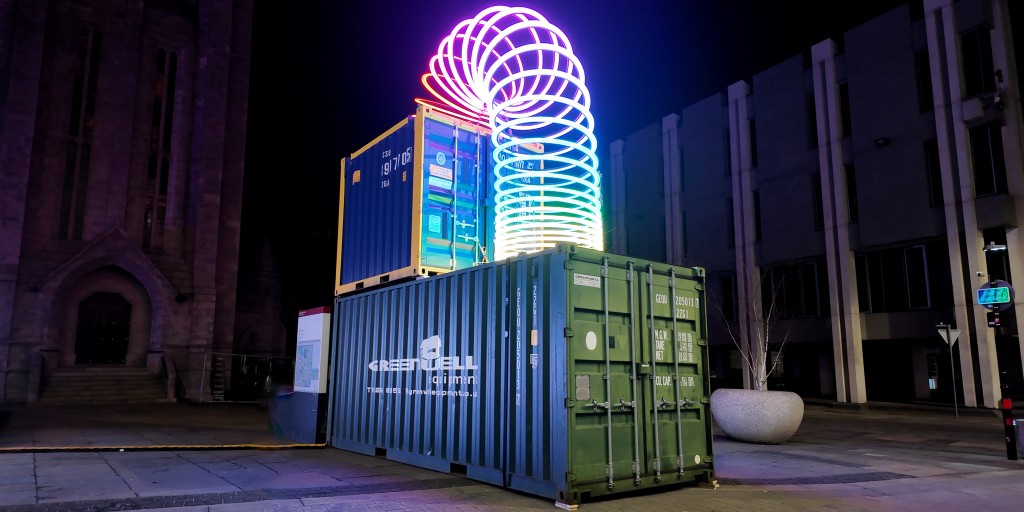 You can now see End Over End created by Studio Vertgio featuring our shipping containers at <a href="/SPECTRAaberdeen/">SPECTRA Festival</a>. 🌈🎨 ✨

You'll find the stunning display on Broad Street between 5.30 and 10pm for FREE!

Will you be attending the <a href="/SPECTRAaberdeen/">SPECTRA Festival</a> festival this year? Let us know!