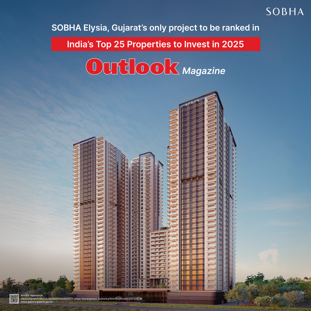 SOBHA Elysia #GIFTCity, our luxury residential project that offers international living, was featured in <a href="/Outlook/">Microsoft Outlook</a> Magazine's highly coveted list of ‘Top 25 Properties to Invest in 2025’. Read more at outlookindia.com/hub4business/t…