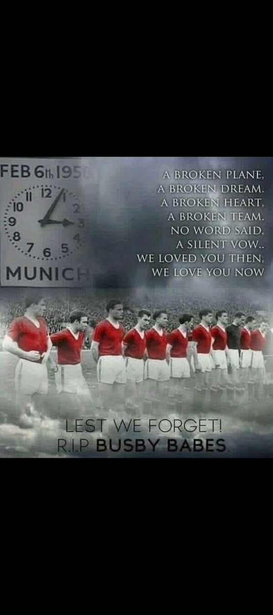 In a personal statement 
Thank you to all Liverpool fans 
Who have shown solidarity with MUFC today in remembrance of The Munich 
Disaster .
Especially ones I talk to on X
Your a credit to yourself 
Your credit to your family 
Your credit to your club 
Truly wonderful people ❤️💯
