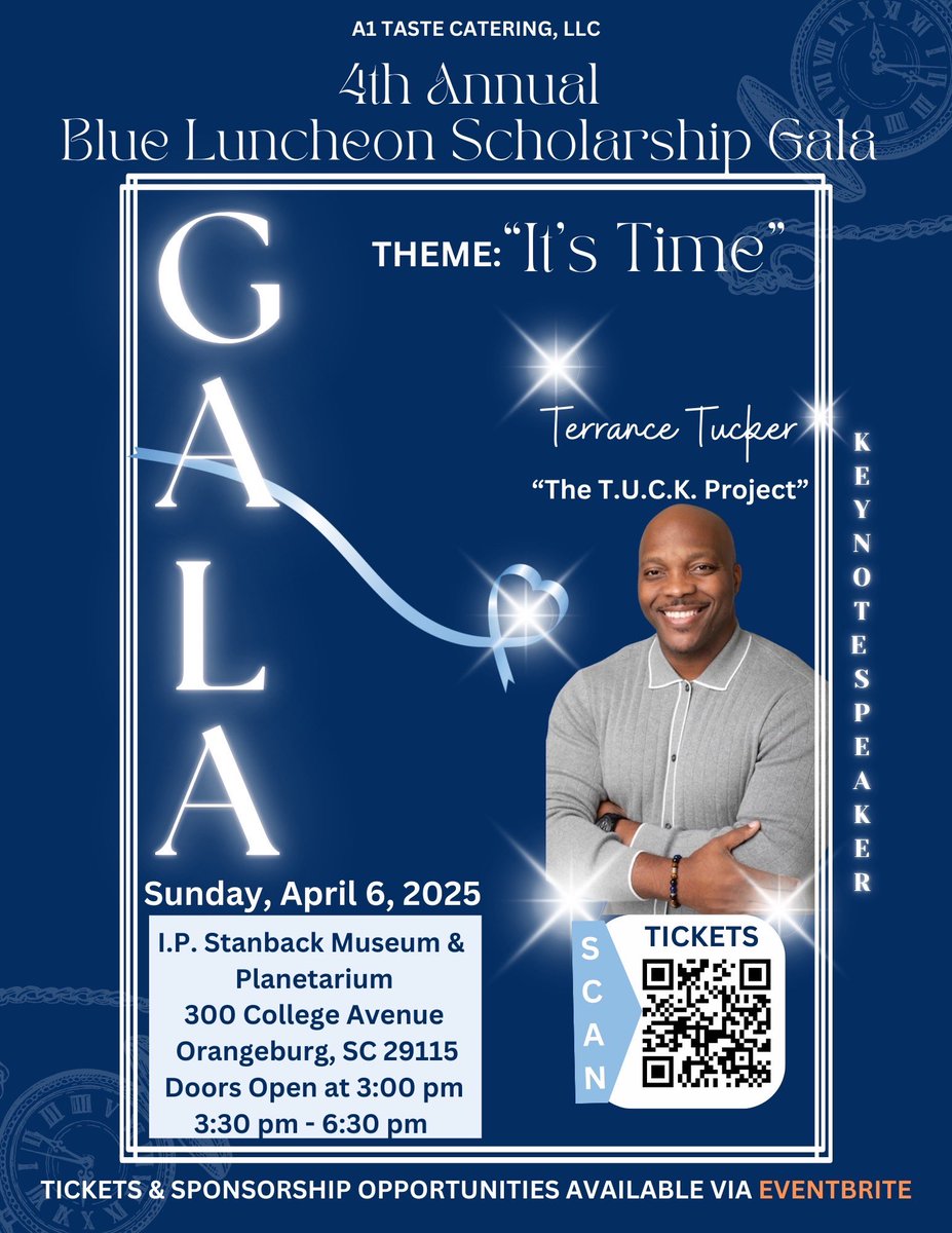 terrance_tuck's tweet image. I’m truly honored and grateful for the opportunity to be the Keynote speaker at the Blue Luncheon scholarship gala. Being part of such a meaningful event is an incredible privilege, and I look forward to sharing my story and inspiring others! #TuckProject #Gala