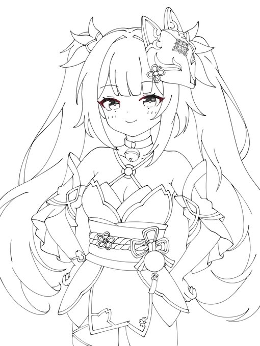 誰か塗る気力が無くなった線画交換会開催して
↓は塗り絵、ご自由にどうぞ🎭 