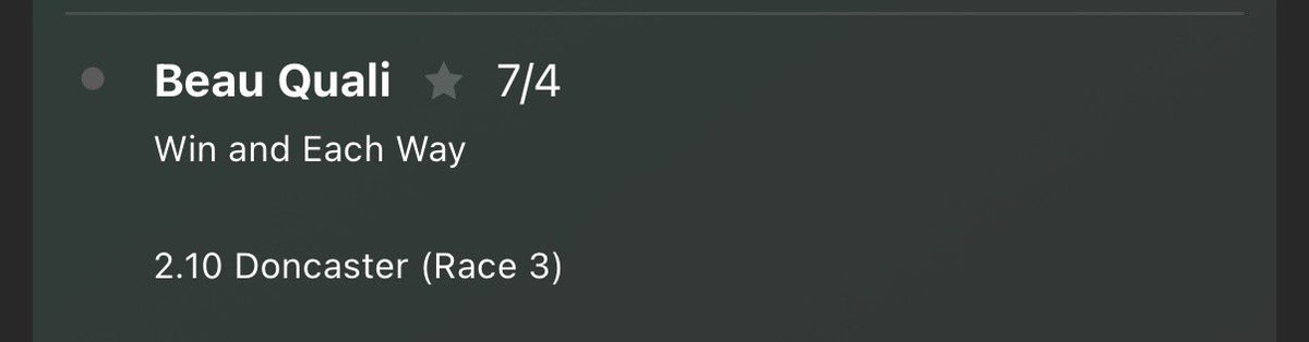 👎🏻Very frustrating! 

When you moved the market last night taking all the 7/4. I was shocked they priced up 7/4, so gave it the hammer. 

Into 4/7 this morning, however  O’Meara’s started getting supported was available at Evs on sports books. 

Should be a ready winner soon Beau