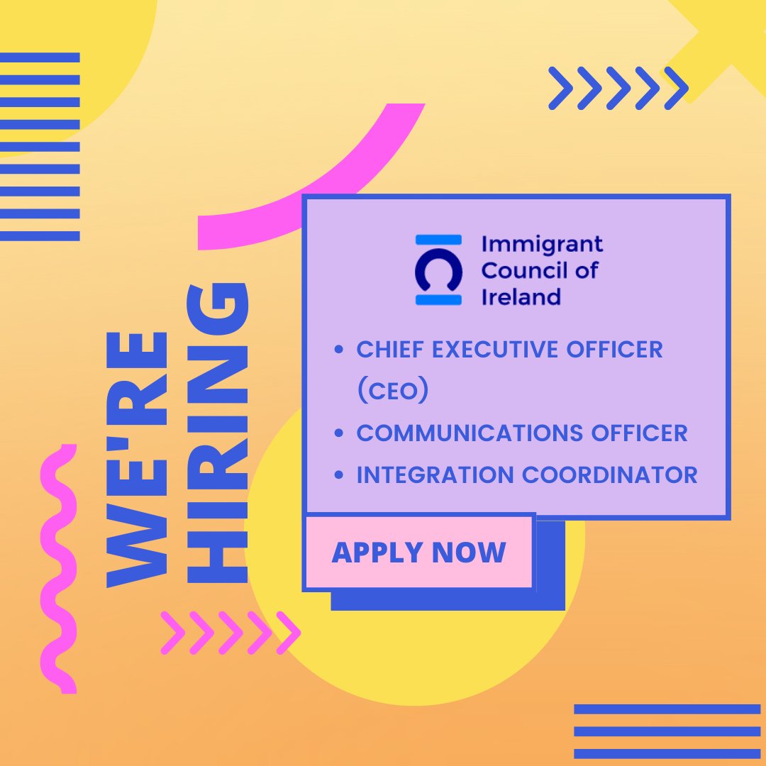 Interested in working on migrant rights in Ireland with a great team?
If so then you should check out our current vacancies and apply to come work with us!
immigrantcouncil.ie/work-with-us