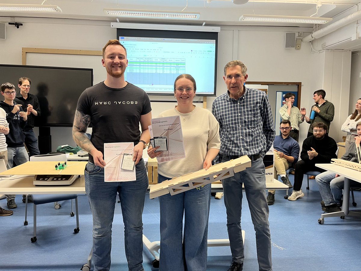 Abertay Civil & Environmental Engineers (@abertaycivil) on Twitter photo We were delighted to have two teams competing at the 2025 <a href="/IStructE/">IStructE</a> Student Model Competition at the <a href="/UofGlasgow/">University of Glasgow</a> yesterday evening. Even more delighted that one of our teams won! Congratulations to all teams taking part. <a href="/AbertayUni/">Abertay University</a> @RwaydaAlHamd We were delighted to have two teams competing at the 2025 <a href="/IStructE/">IStructE</a> Student Model Competition at the <a href="/UofGlasgow/">University of Glasgow</a> yesterday evening. Even more delighted that one of our teams won! Congratulations to all teams taking part. <a href="/AbertayUni/">Abertay University</a> @RwaydaAlHamd
