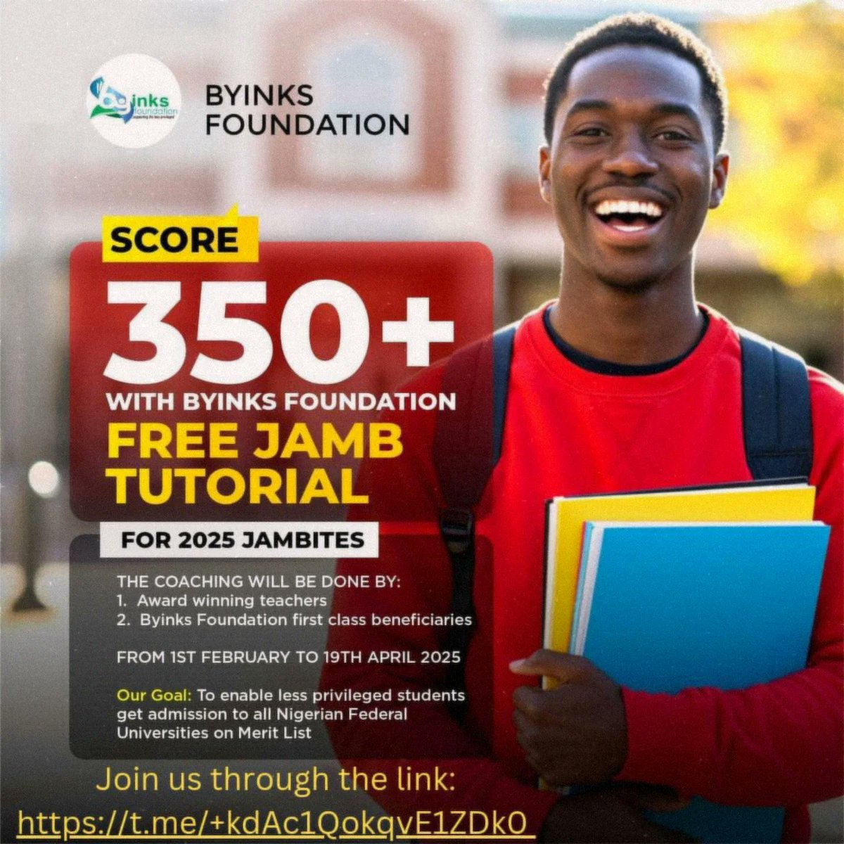 Dear students, 

Please take a moment to fill out the JAMB CBT training questionnaire to help us tailor your training. Your preferences on session, location, and timing will ensure we provide the best experience for you.
forms.gle/MjUXANNk6RdKjb…
