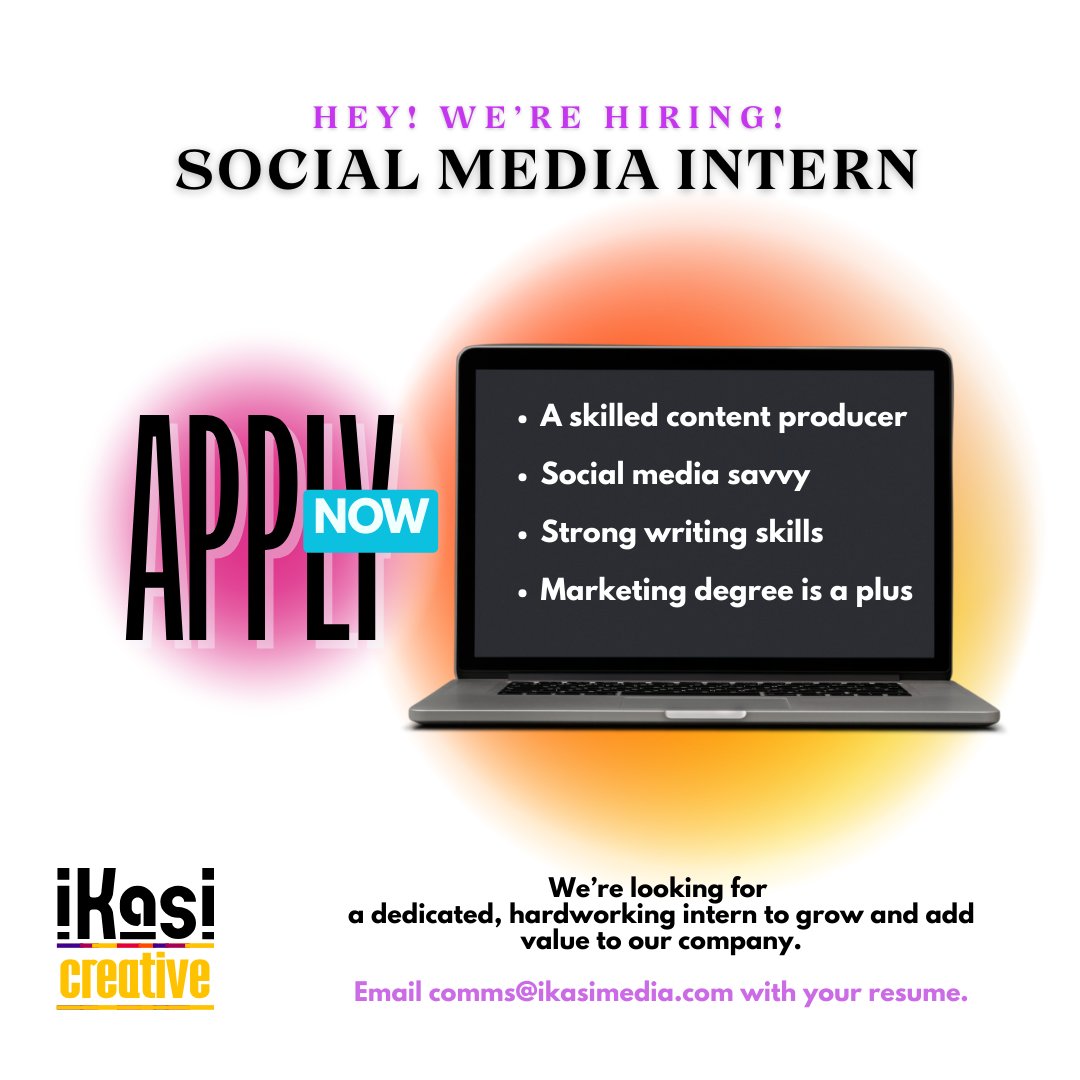 iKasi is looking for social media interns! Email your resumes to comms@ikasimedia.com
