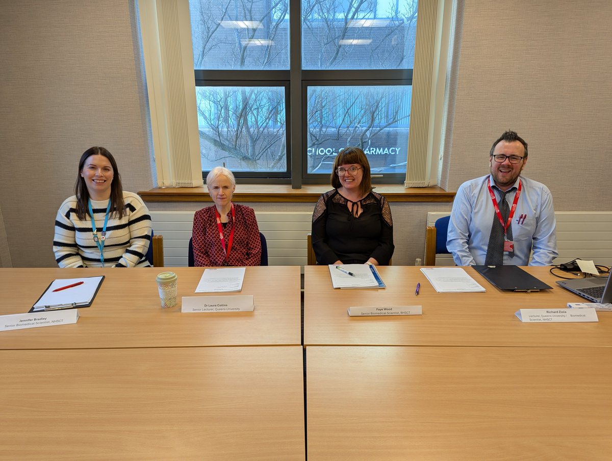 QUB Centre for Biomedical Sciences Education (@queensbiomed) on Twitter photo Dr Collins and Mr Ziola were delighted to be able to host colleagues from <a href="/BelfastTrust/">Belfast Trust</a> and <a href="/NHSCTrust/">Northern Trust</a> as we carried out interviews for our 6 placement opportunities. The panel remarked on the excellent standard of interviews throughout the day. Good luck to everyone who applied! Dr Collins and Mr Ziola were delighted to be able to host colleagues from <a href="/BelfastTrust/">Belfast Trust</a> and <a href="/NHSCTrust/">Northern Trust</a> as we carried out interviews for our 6 placement opportunities. The panel remarked on the excellent standard of interviews throughout the day. Good luck to everyone who applied!