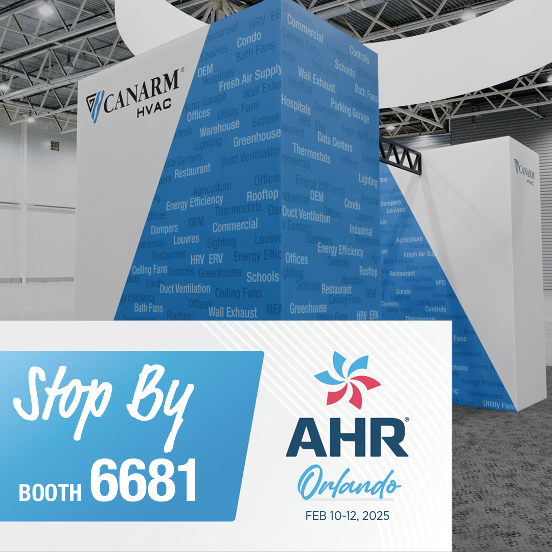 We’re Ready for AHR Expo – Are You?
AHR Expo kicks off next week in Orlando! Visit our newly designed booth #6681 to explore Canarm’s reliable, efficient, &amp; innovative airflow solutions for HVAC industrial, commercial &amp; residential spaces. Let’s talk ventilation! See you there!