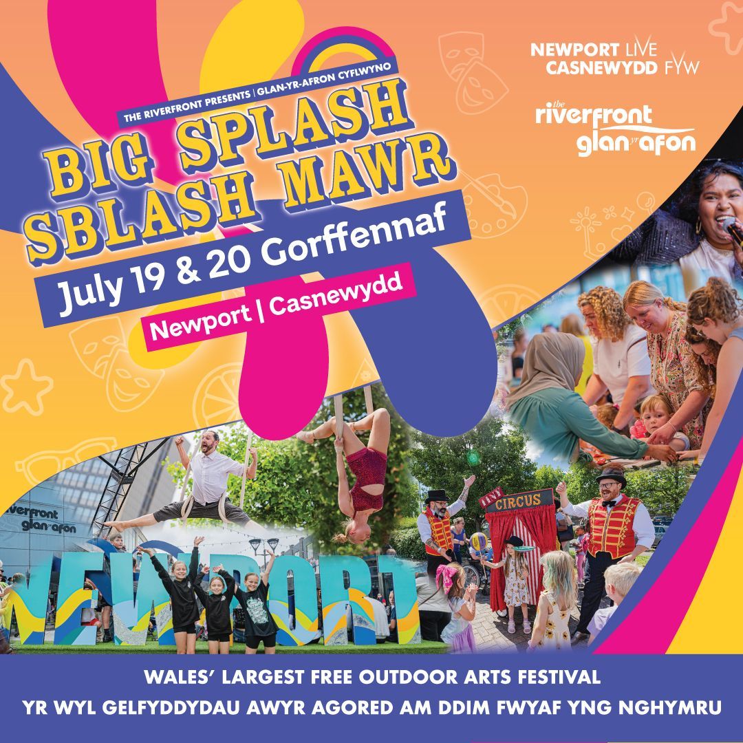 🎭 Big Splash is BACK! Wales’ largest free outdoor arts festival takes over Newport on Sat 19th &amp; Sun 20th July 2025! 🌊✨

Get ready for non-stop family fun—all for FREE! 🎶🎪💃

📅 Save the date &amp; be part of the action! 👉 buff.ly/3QLqLHg