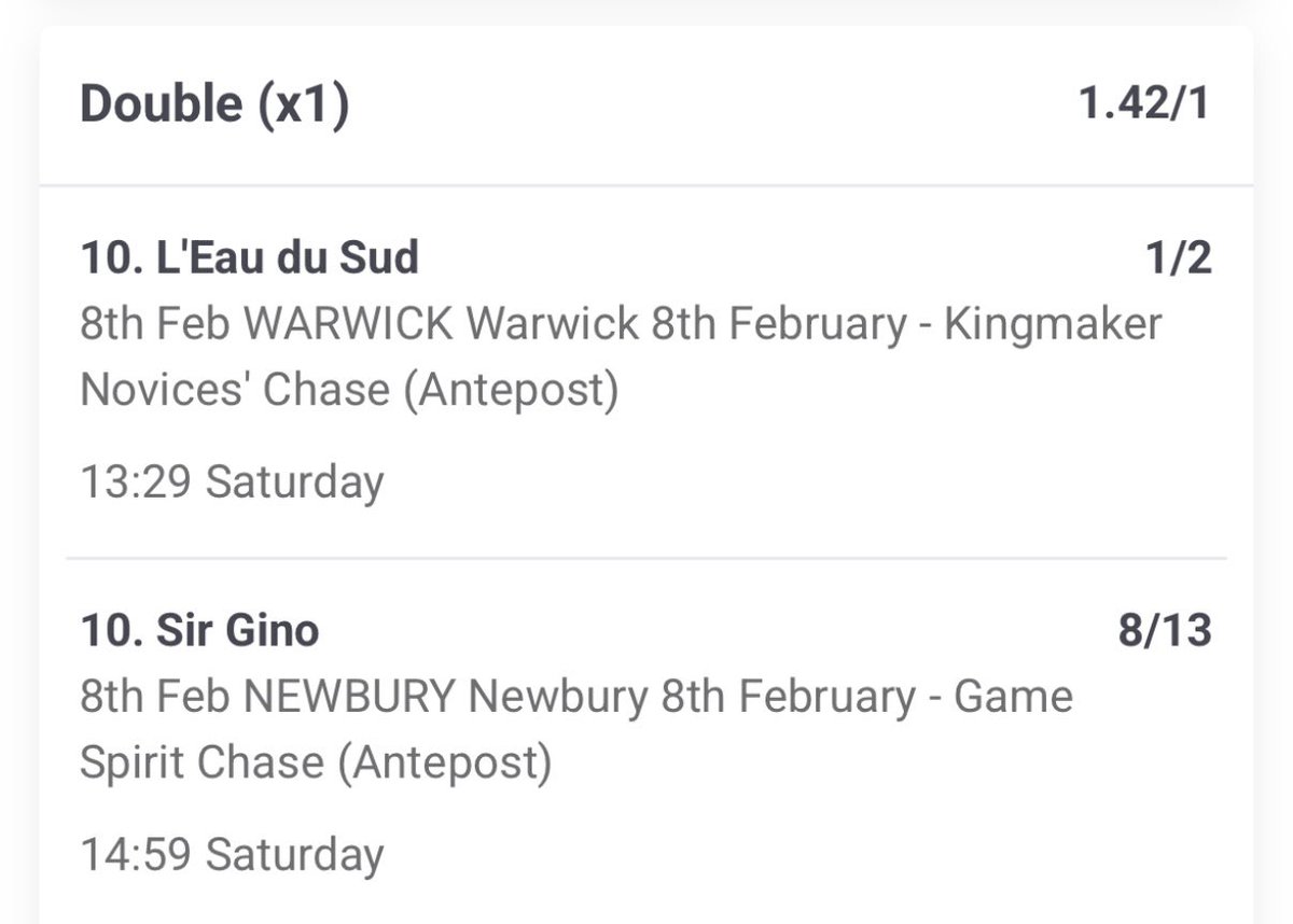 Saturday Double 👊🏻

Both Declared ✅