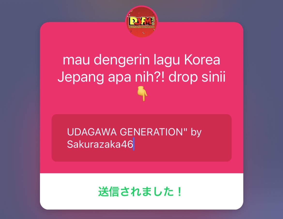 saku_oshi_46's tweet image. ウダガワーリクエスト完🫡 
#DJFMSURABAYA #JKPOP