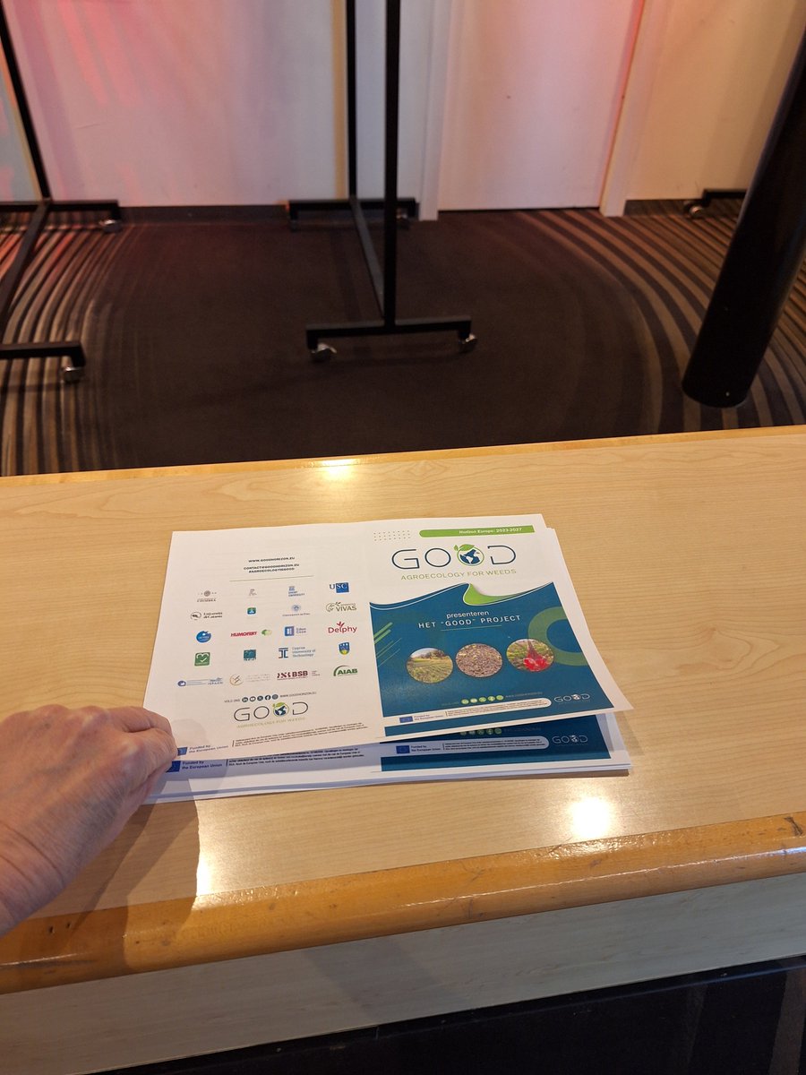 ProjectGood's tweet image. The Agroecology is GOOD project was presented at the annual potato day on January 21th, 2025 in Emmeloord, The Netherlands. Around 100 farmers and advisors were informed about the tests on the Living Lab Rusthoeve.
#agroecologyisgood #agroecologyforweeds #goodhorizon