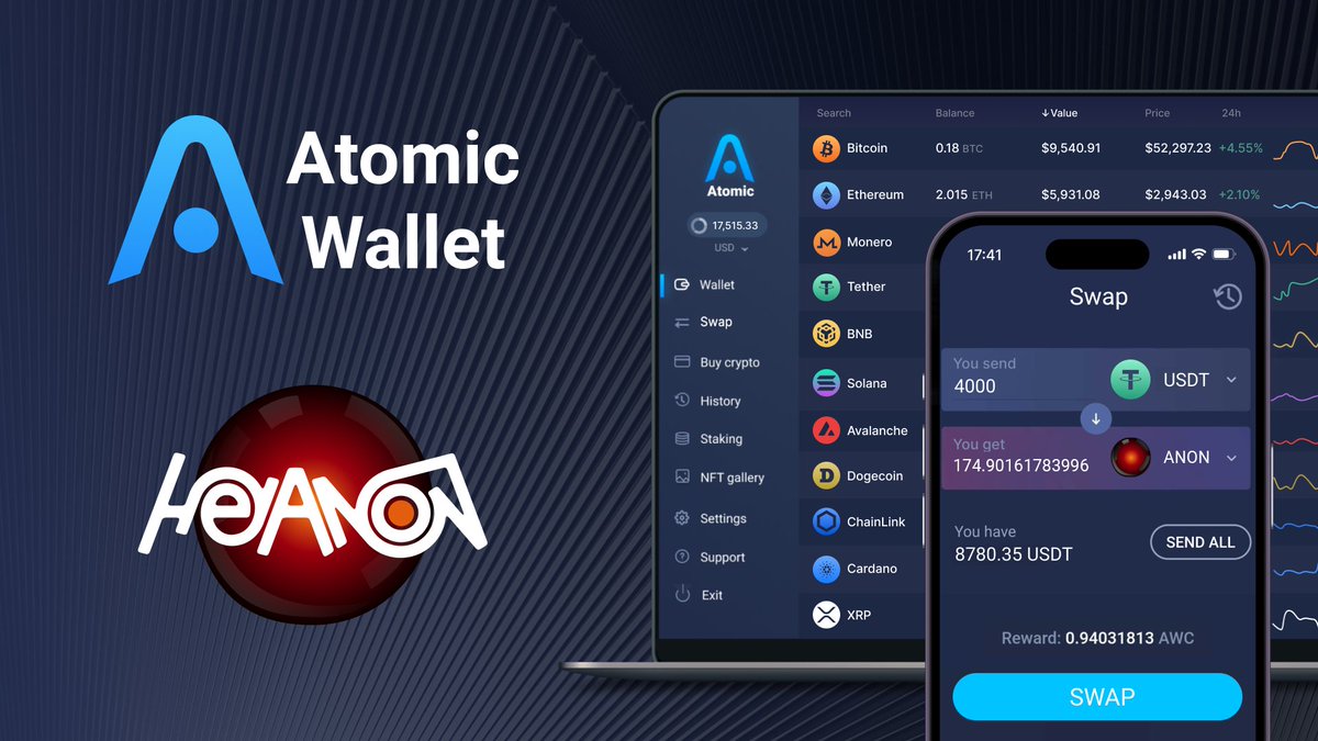 Hey, $Anon is live on @AtomicWallet