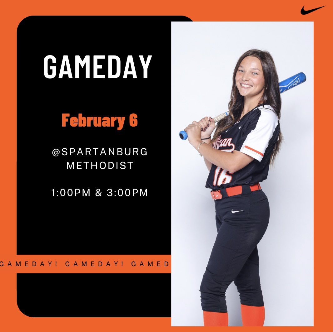 ITS GAMEDAY!

🗓️February 6
🥎Spartanburg Methodist
📍Spartanburg Methodist
⏰1 &amp; 3 PM