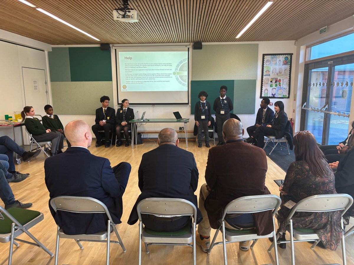 StAnthonysSE22's tweet image. We were thrilled to welcome the trust directors and students from across St Benedict to our school.  The students&apos; presentations and questions were exceptional.  We are so proud of our students.  Days like today remind us all why we work in education!