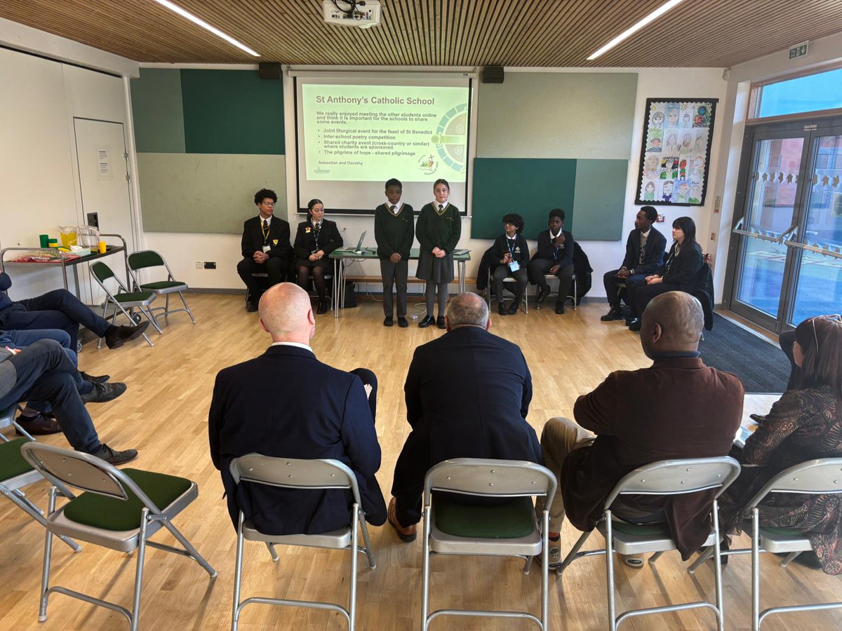 StAnthonysSE22's tweet image. We were thrilled to welcome the trust directors and students from across St Benedict to our school.  The students&apos; presentations and questions were exceptional.  We are so proud of our students.  Days like today remind us all why we work in education!