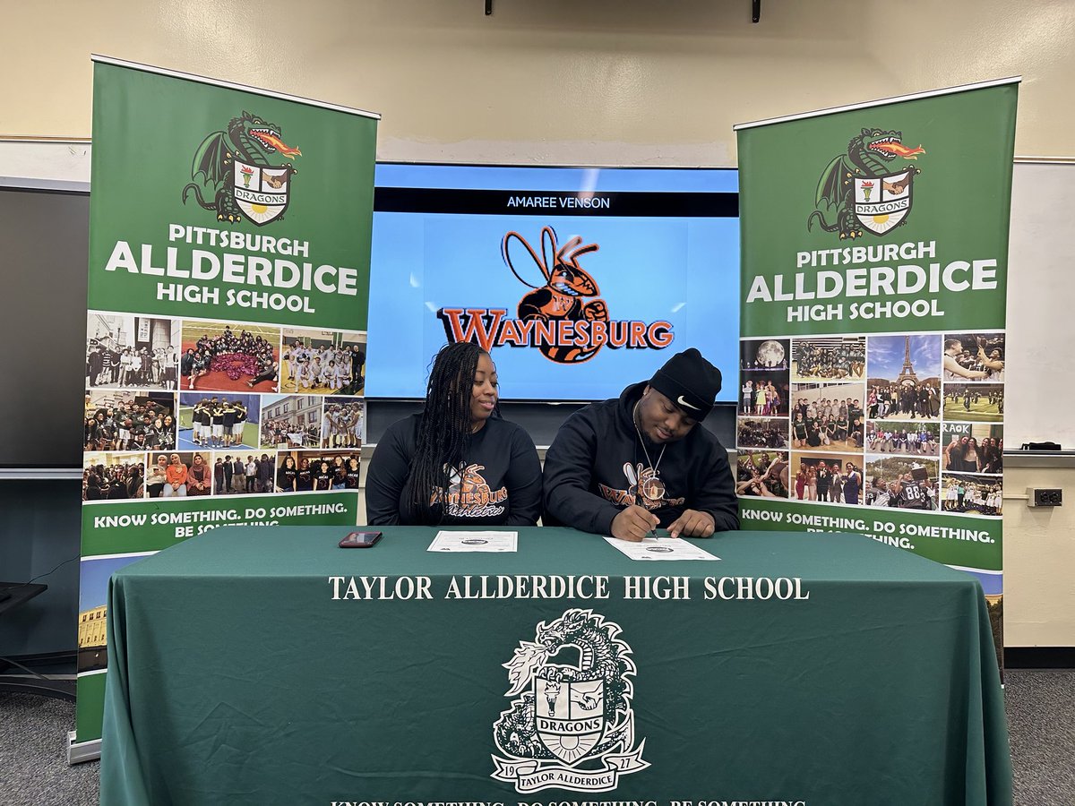 Congratulations ⁦<a href="/Amaree52/">Amaree venson</a>⁩ signing with ⁦<a href="/Waynesburg_FTBL/">Waynesburg Football</a>⁩