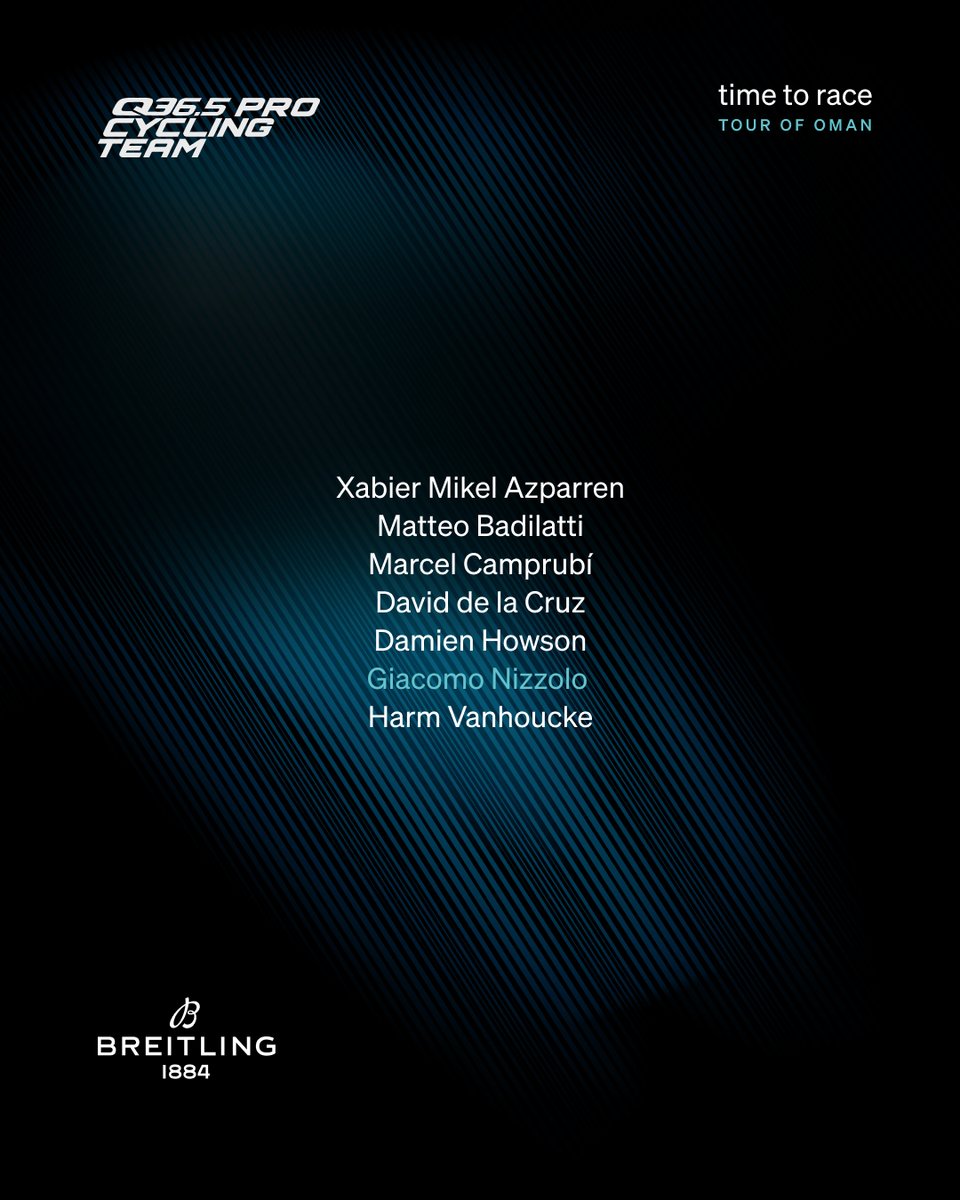 Q36.5 Pro Cycling Team (@q36_5procycling) on Twitter photo 🇴🇲 #MuscatClassic #TourofOman
#TimeToRace in Oman, here is our roster for The Musca Classic tomorrow and the <a href="/tourofoman/">Tour of Oman</a>
#RacingTheFuture 🇴🇲 #MuscatClassic #TourofOman
#TimeToRace in Oman, here is our roster for The Musca Classic tomorrow and the <a href="/tourofoman/">Tour of Oman</a>
#RacingTheFuture