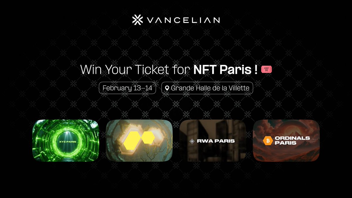 Try to Win Your Ticket for NFT Paris! 🎟️

We’re dropping 5 tickets for @NFT_Paris which also include access to Ordinals Paris, XYZ Paris &amp; RWA Paris, the exclusive event within #NFTParis dedicated to asset tokenization and new investment opportunities in #Web3.

How to